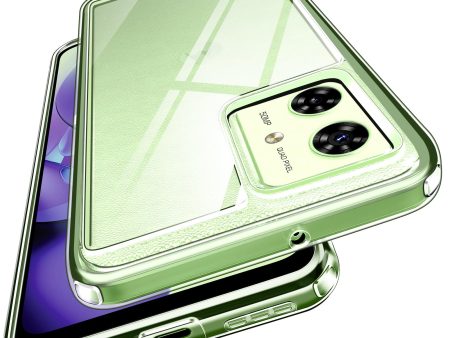 Funda iVoler Anti-Amarillo Clara para Motorola Moto G54 5G, Protección Militar Carcasa Bumper Teléfono Antigolpes Transparente Anti-Choques Silicona PC Duro Case Embalaje Deteriorado Sale