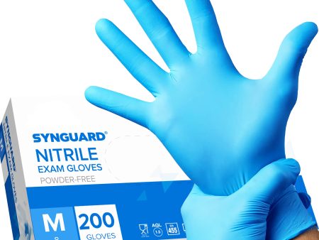 200 guantes de Nitrilo M sin polvo, sin látex, hipoalergénicos, certificados CE conforme a normativa europea para alimentos y uso médico Embalaje Deteriorado (Cad: 30 06 2027) Sale