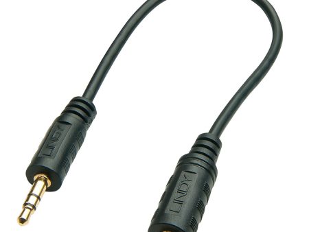 Conector de cable de audio premium de 3,5 mm macho a conector hembra de 2,5 mm, 20 cm, negro Embalaje Deteriorado on Sale