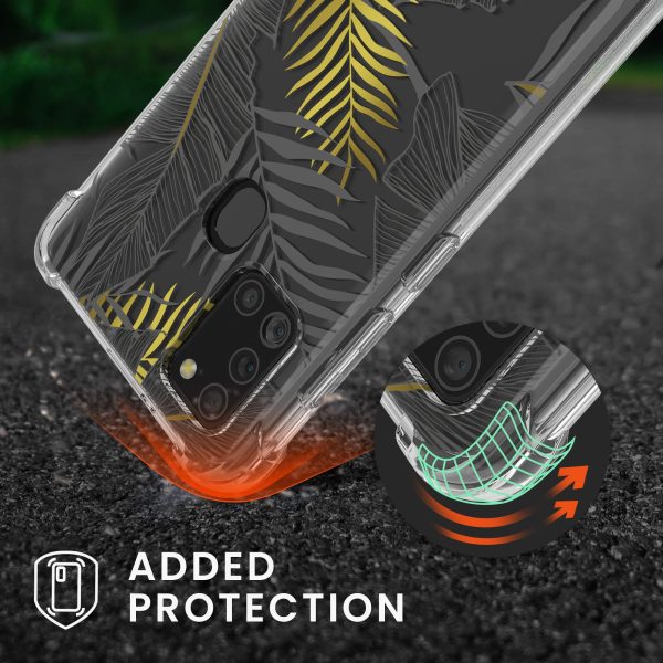 Funda con Cuerda para Samsung Galaxy A21s - Diseño de Palmeras - Cordón Ajustable Embalaje Deteriorado Fashion