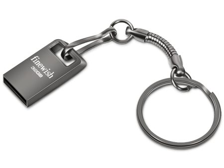 HAODIUSB88 Memoria USB 32 GB, Mini Pen Drive 32 GB Memoria Flash Metal USB 32GB con Llavero para Computadoras, Tabletas Almacenamiento de Datos Externo (Gris) Embalaje Deteriorado on Sale