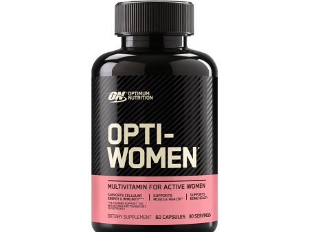 Suplemento Alimenticio Multivitamínico Optimum Nutrition Opti-Women para Mujeres, Cápsulas con Vitaminas y Minerales Esenciales, 30 porciones, 60 cápsulas Embalaje Deteriorado (Cad: 31 05 2025) For Sale