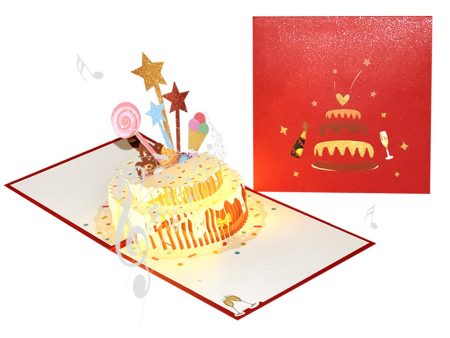 Tarjeta de Felicitación 3D DORART para Cumpleaños con Música y Luz - Regalo Original con Diseño Creativo Embalaje Deteriorado Online