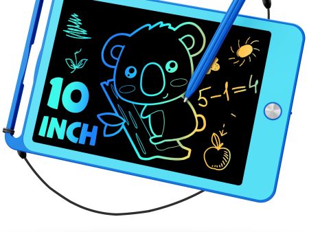 Tableta de Escritura LCD para Niños 10 Pulgadas TEKFUN, Juguetes Educativos para Niños de 3 a 7 Años (Azul) Embalaje Deteriorado Sale