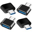 Adaptador USB C a USB (4 Piezas), Adaptador OTG USB-A 3.0 Hembra a USB-C Macho para Dispositivos Tipo-C (Negro) Embalaje Deteriorado Cheap