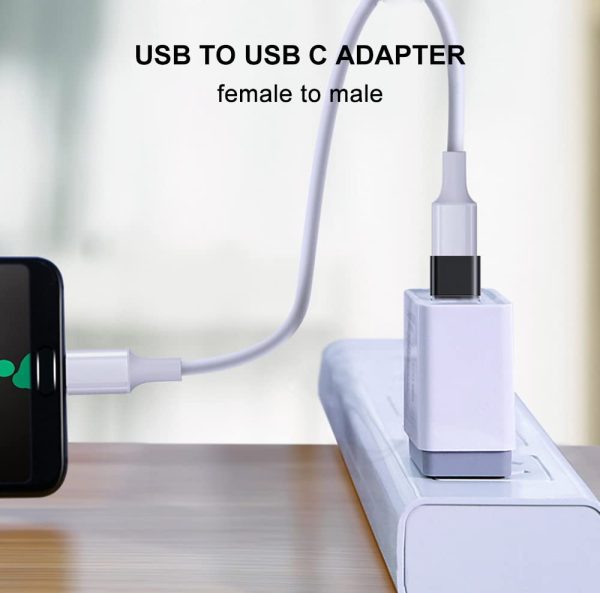 Adaptador USB C a USB (4 Piezas), Adaptador OTG USB-A 3.0 Hembra a USB-C Macho para Dispositivos Tipo-C (Negro) Embalaje Deteriorado Cheap