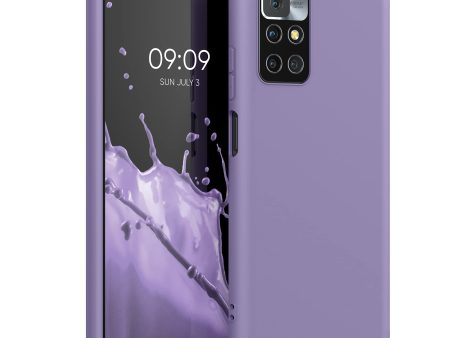 Funda kwmobile para Xiaomi Redmi 10 (2021 2022) - Ultrafina de TPU y Silicona con Bordes elevados anticaídas - Lavanda Embalaje Deteriorado Fashion