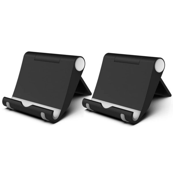 2 Piezas Soporte Móvil Mesa Plegable, Apoyo Teléfono Multiángulo, Soporte Dock Base para Teléfono Compatible con iPhone 14 Pro 14 13 12 11, Galaxy S22 S21, Xiaomi Redmi Note 12 11 Pro (Negro) Embalaje Deteriorado Discount