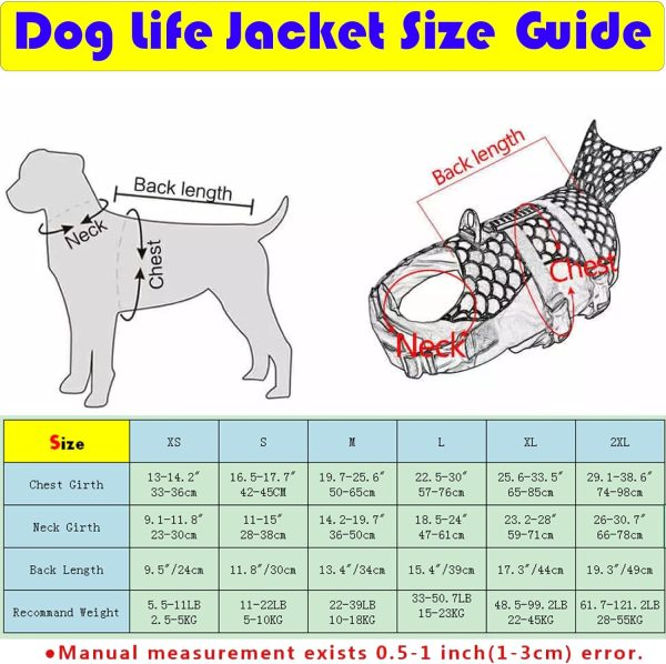 Chaleco salvavidas para perro Lifesaver Seguridad Chaleco reflectante Talla ajustable Chaleco salvavidas para perro para nadar Surf Caza en barco (L, Chaleco salvavidas verde para perro) Online now