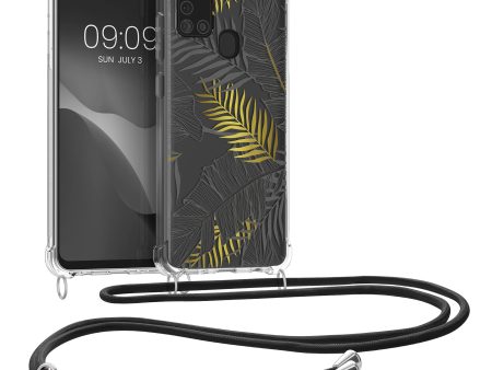 Funda con Cuerda para Samsung Galaxy A21s - Diseño de Palmeras - Cordón Ajustable Embalaje Deteriorado Fashion