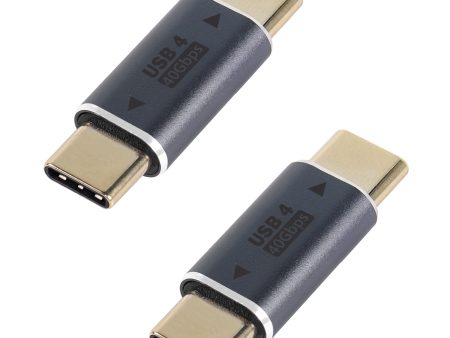 Adaptador acoplador USB C Macho a USB C Macho, 40Gbps Soporte de transmisión de Audio y Video 8k@60hz, Carga rápida 100W, OTG, 2 Pcs Embalaje Deteriorado (Falta 1 unidad, incluye 1) Discount