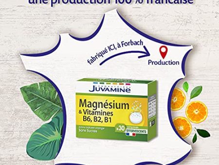 Juvamina - magnesio + vitaminas B6, B2, B1-30 tabletas efervescentes Embalaje Deteriorado (Cad: 31 08 2026) Discount