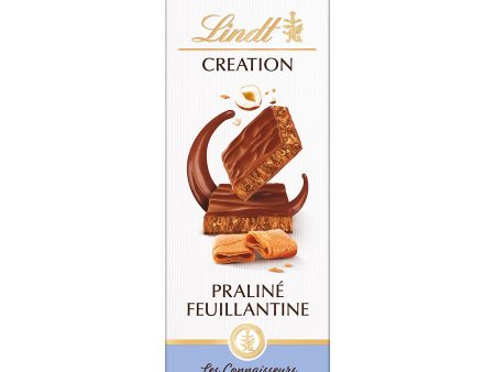 Lindt - Tableta Praliné Feuillantine CREATION - Chocolate con Leche, 110g Embalaje Deteriorado (Cad: 30 09 2024) Online now