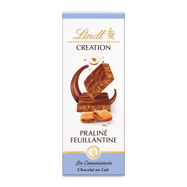 Lindt - Tableta Praliné Feuillantine CREATION - Chocolate con Leche, 110g Embalaje Deteriorado (Cad: 30 09 2024) Online now